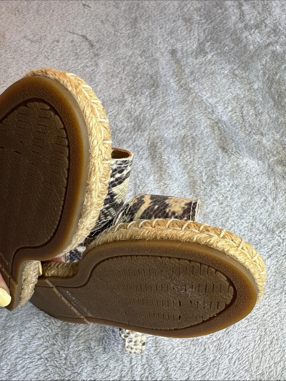 NWOT Pour La Victoire Olivia Snakeskin Espadrille Sandals Size 6.5